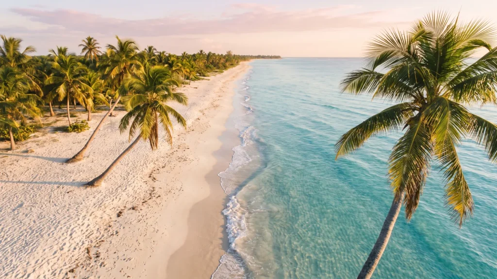 Plage de sable blanc et eau turquoise de Varadero à Cuba